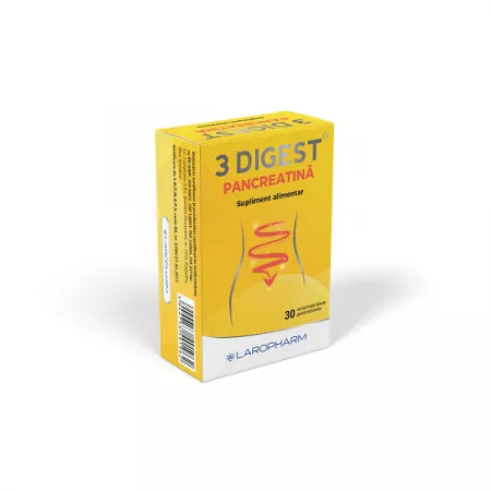 Sănătatea sistemului digestiv - 3 Digest pancreatină * 30 comprimate, clinicafarm.ro