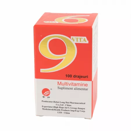 Vitamine și minerale - 9 Vita multivitamine * 100 drajeuri, clinicafarm.ro
