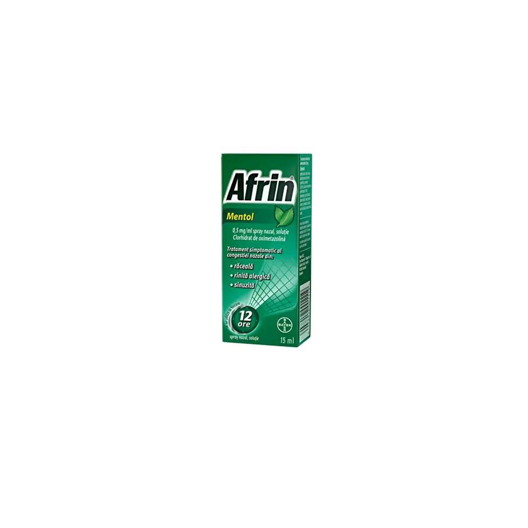 Decongestionant nazal - Afrin mentol spray nazal 0,05% * 15 ml, clinicafarm.ro