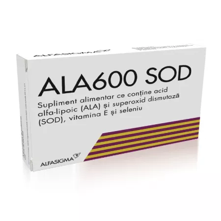 Vitamine și minerale - Ala 600 SOD * 20 capsule, clinicafarm.ro