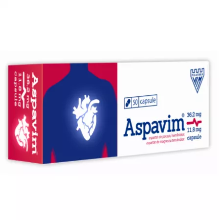 Probleme circulatorii - ASPAVIM 36,2mg/11,8mg * 50 capsule, clinicafarm.ro