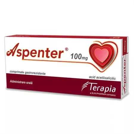 Cardiologie - Aspenter 100 mg  * 28 comprimate, clinicafarm.ro