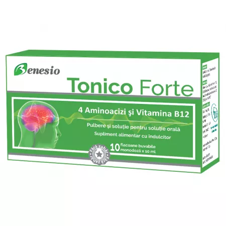Vitamine și minerale - Benesio tonico forte 10ml * 10 flacoane buvabile, clinicafarm.ro