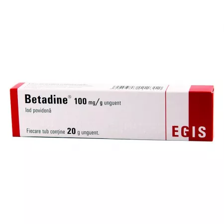 Micoze și dezinfectant piele - Betadine 100mg/g unguent * 20 grame, clinicafarm.ro