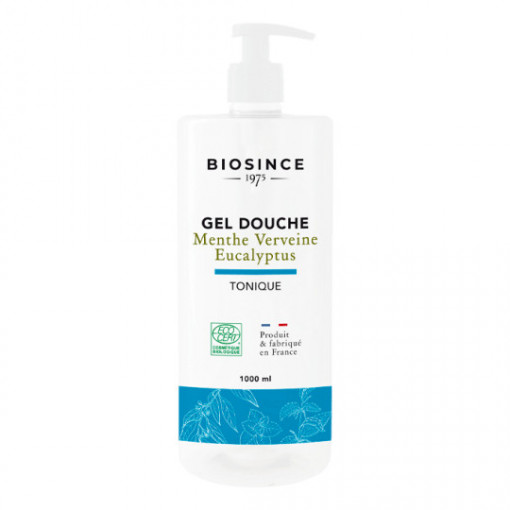 Frumusețe și îngrijire - Biosince gel de duș organic pentru corp și păr cu mentă, verbină și eucalipt * 1000 ml, clinicafarm.ro