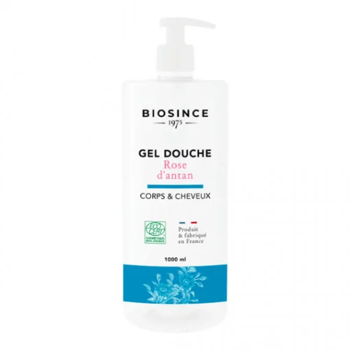 Frumusețe și îngrijire - Biosince gel de duș organic pentru corp și păr cu trandafir * 1000 ml, clinicafarm.ro