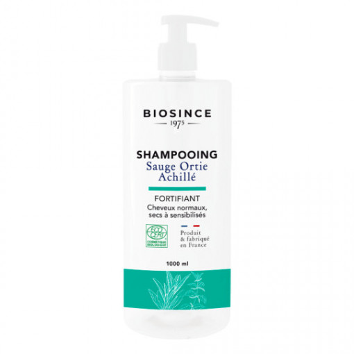 Îngrijirea părului - Biosince șampon organic fortifiant cu urzică și salvie * 1000 ml, clinicafarm.ro