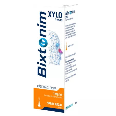 Decongestionant nazal - Bixtonim Xylo spray nazal adulți 0.1% * 10 ml, clinicafarm.ro