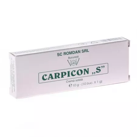 Îngrijire intimă și hemoroizi - Supozitoare Carpicon S * 10 bucati, clinicafarm.ro