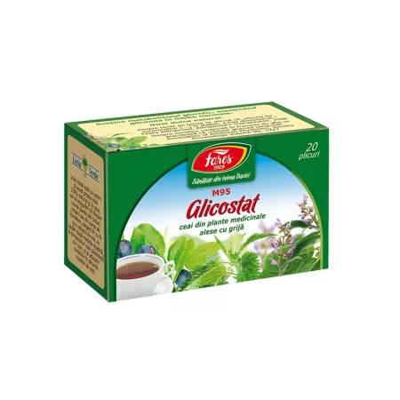 Ceaiuri - Ceai Fares Glicostat 1,5 g * 20 plicuri, clinicafarm.ro