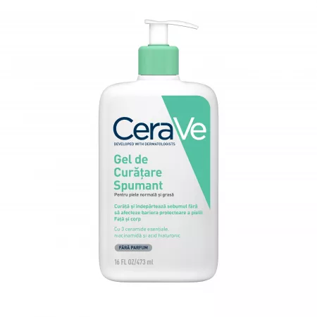 Frumusețe și îngrijire - Cerave gel de curățare hidratant pentru pielea normala-grasă * 473 ml, clinicafarm.ro