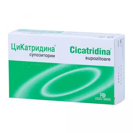 Îngrijire intimă și hemoroizi - Cicatridina * 10 supozitoare, clinicafarm.ro