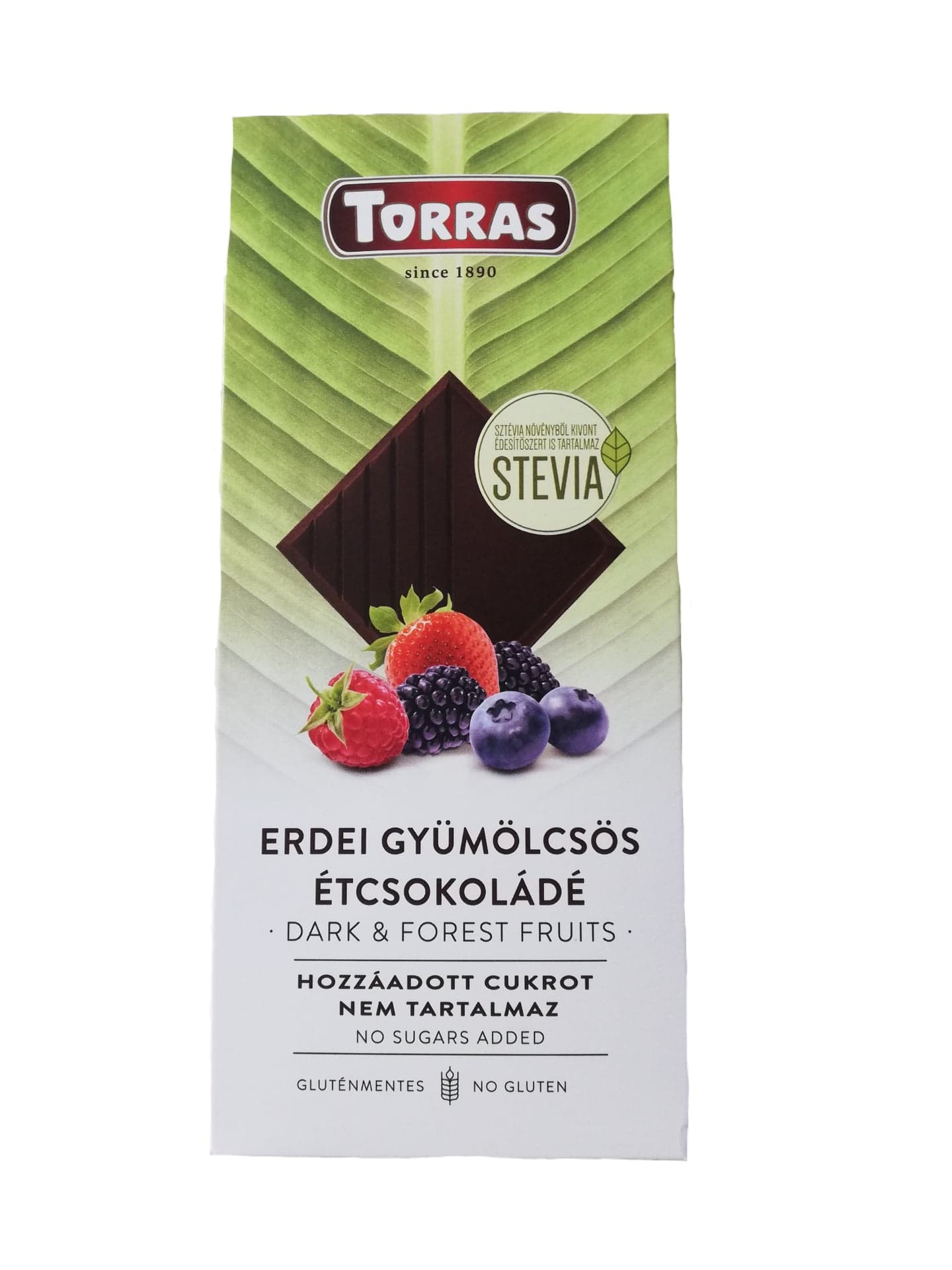 Dietă și sport - Ciocolată neagră Torras cu 60% cacao Stevia * 125 g, clinicafarm.ro
