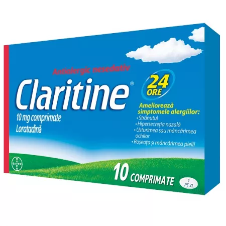 Antihistaminice - Claritine 10 mg * 10 comprimate, clinicafarm.ro
