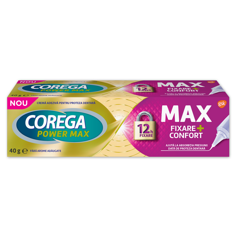 Igienă orală - Corega max fixare + confort cremă * 40 grame, clinicafarm.ro