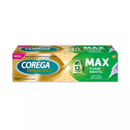 Igienă orală - Corega max fixare + mentol * 40 grame, clinicafarm.ro
