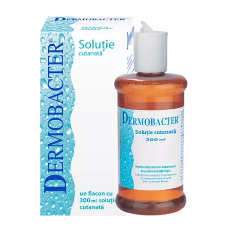 Micoze și dezinfectant piele - Dermobacter 5 mg/2 mg/ml Soluţie cutanată * 300 ml, clinicafarm.ro