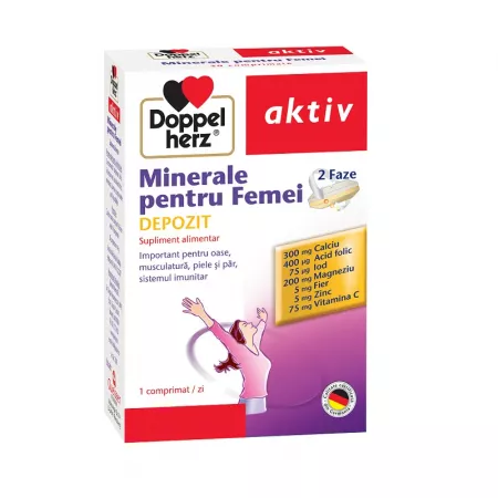 Vitamine și minerale - Doppelherz aktiv minerale pentru femei * 30 comprimate, clinicafarm.ro