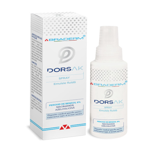 Îngrijirea pielii - DORSAK spray cu emulsie fluida tratament acnee * 100 ml, clinicafarm.ro