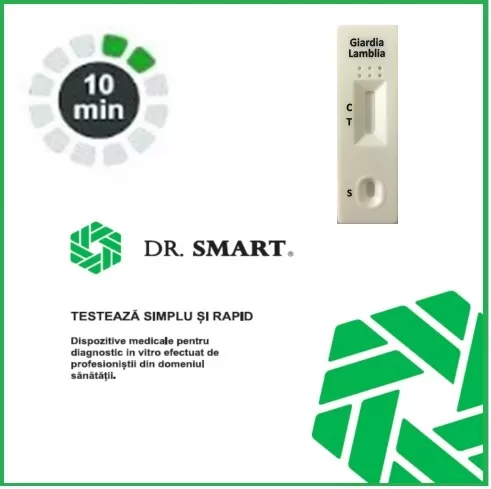 Dispozitive medicale - Dr. Smart test rapid Giardia Lamblia caseta(materii fecale) kit * 10 bucăți, clinicafarm.ro