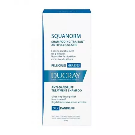 Frumusețe și îngrijire - Ducray Squanorm șampon anti-mătreață grasă * 200 ml, clinicafarm.ro