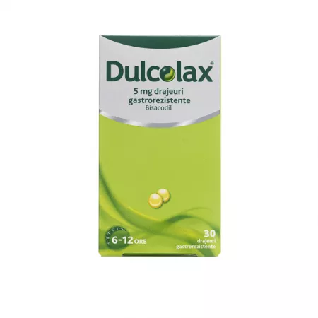 Laxative - Dulcolax 5 mg * 30 drajeuri gastrorezistente, clinicafarm.ro