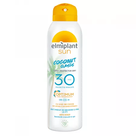 Protecție solară - Elmiplant spray SPF 30 cu ulei de cocos * 150 ml, clinicafarm.ro