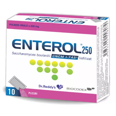 Antidiareice antiinfecțioase - Enterol 250 ml * 10 plicuri, clinicafarm.ro