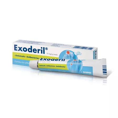 Micoze și dezinfectant piele - Exoderil cremă 10 mg/g * 15 g, clinicafarm.ro