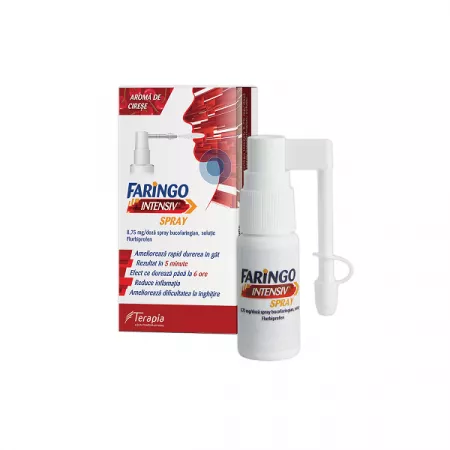 Durere în gât - Faringo Intensiv spray 8,75 mg/doză * 15 ml, clinicafarm.ro