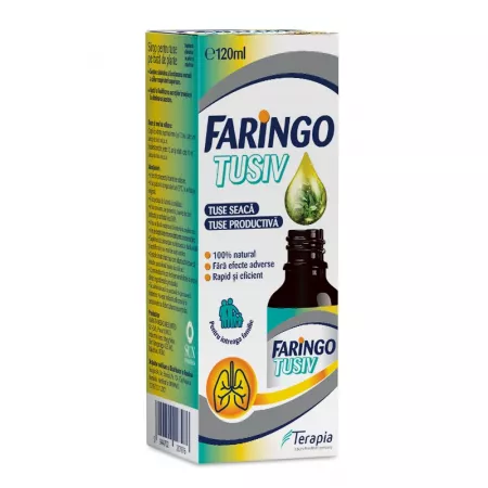 Stări gripale - Faringo Tusiv sirop * 120 ml, clinicafarm.ro