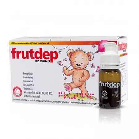Vitamine și suplimente pentru copii - Frutdep immuno soluție buvabilă 10 ml * 10 flacon, clinicafarm.ro