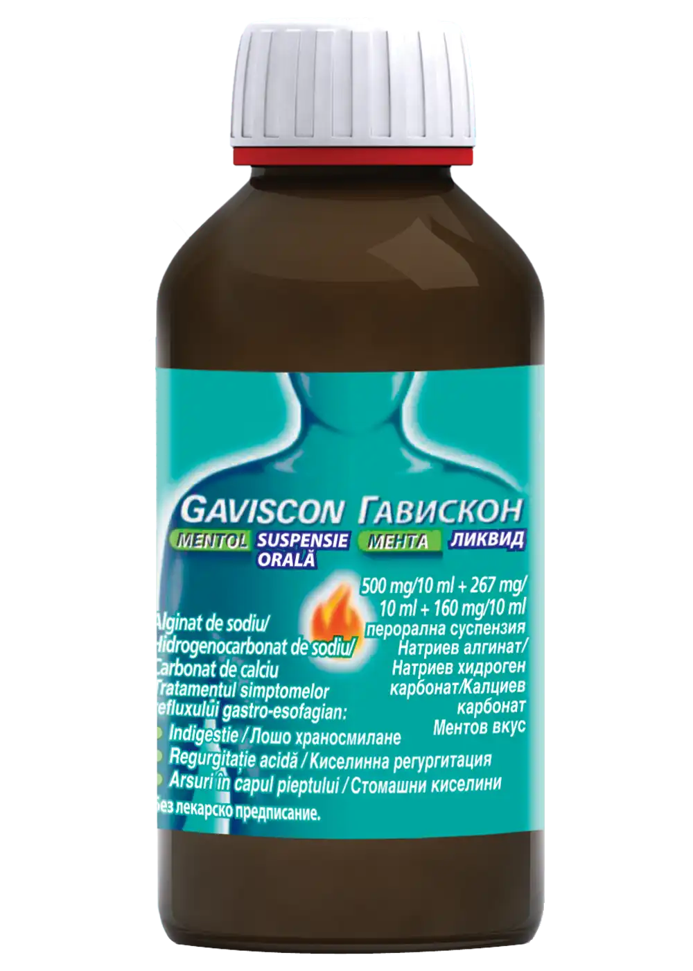 Antiacide (reflux gastroesofagian) - Gaviscon menthol suspensie orală * 200 ml, clinicafarm.ro