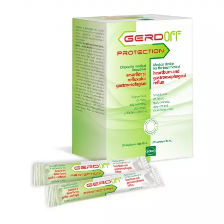 Antiacide (arsuri stomac) - Gerdoff protection * 20 plicuri, clinicafarm.ro