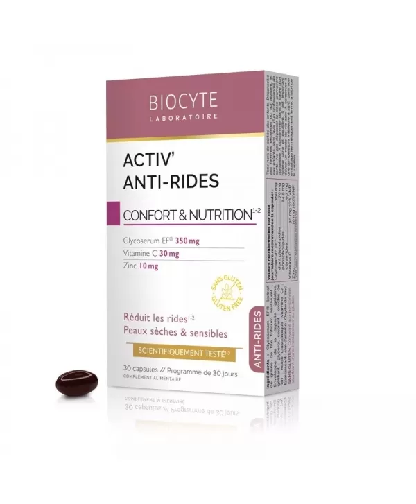 Suplimente alimentare - Biocyte Anti Rides pentru reducerea ridurilor si efect anti-aging * 30 capsule, clinicafarm.ro