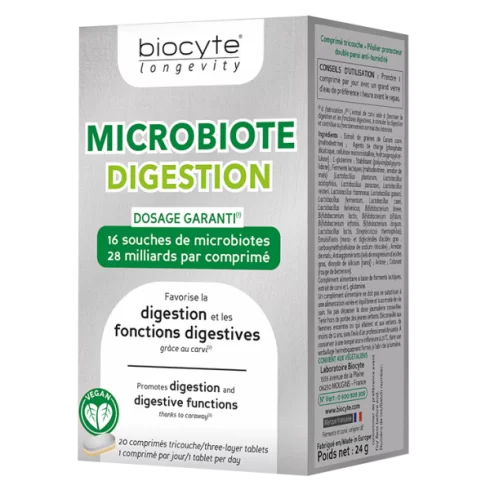 Sănătatea sistemului digestiv - Biocyte Microbiote Digestion probiotic pentru digestie * 20 tablete, clinicafarm.ro
