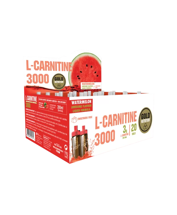 Dietă și sport - GoldNutrition L-carnitină cu aromă de pepene roșu 3000 mg * 20 unidoze, clinicafarm.ro