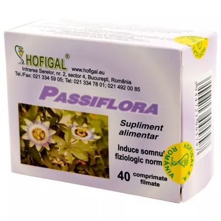 Stres și somn - Passiflora * 40 comprimate, clinicafarm.ro