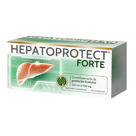 Suplimente alimentare - Hepatoprotect forte 150 mg * 50 comprimate, clinicafarm.ro