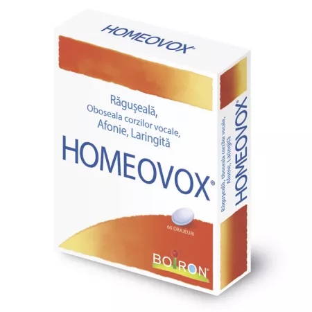 Medicamente răceală și gripă - Homeovox * 60 drajeuri, clinicafarm.ro
