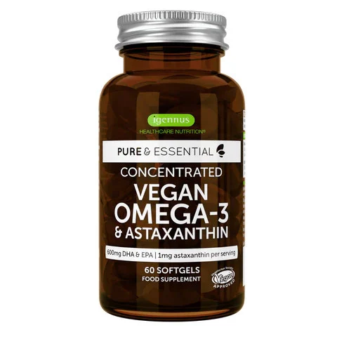 Vitamine și minerale - Igennus Vegan Omega 3 și Astaxanthin * 60 capsule, clinicafarm.ro