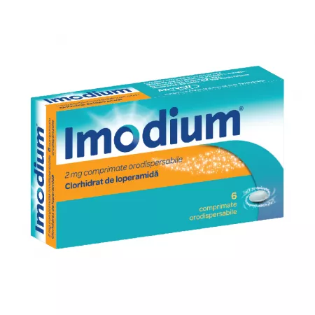 Antidiareice antiinfecțioase - Imodium 2 mg * 6 comprimate orodispensabile, clinicafarm.ro