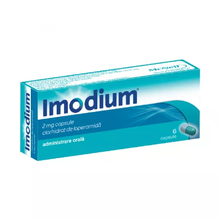 Antidiareice antiinfecțioase - Imodium 2 mg * 6 comprimate, clinicafarm.ro