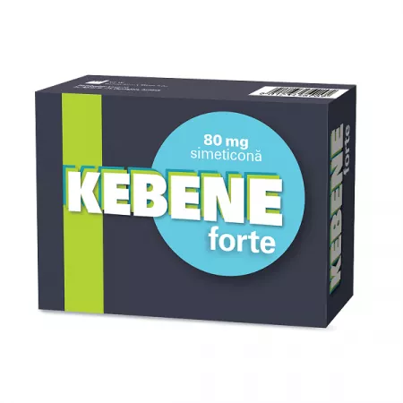 Sănătatea sistemului digestiv - Kebene forte simeticonă 80 mg * 25 capsule, clinicafarm.ro