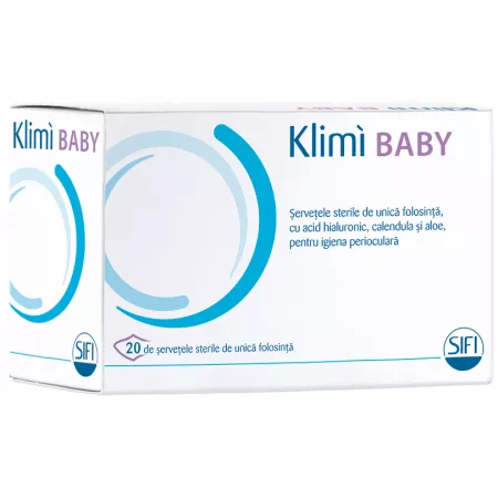Îngrijirea copilului - Klimi Baby servetele sterile * 20 bucati, clinicafarm.ro