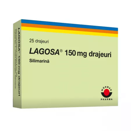 Hepatoprotectoare - Lagosa 150 mg * 25 drajeuri, clinicafarm.ro