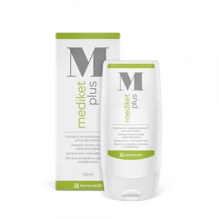 Îngrijirea părului - Șampon dermatologic anti-mătreață Mediket Plus * 100 ml, clinicafarm.ro