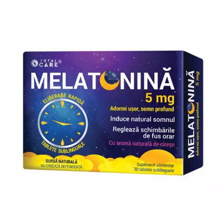 Stres și somn - Melatonina 5 mg * 30 tablete cu eliberare prelungita, clinicafarm.ro