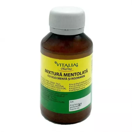 Îngrijirea pielii - Mixtura mentolata cu ulei de menta si rozmarin Vitalia * 100 ml, clinicafarm.ro