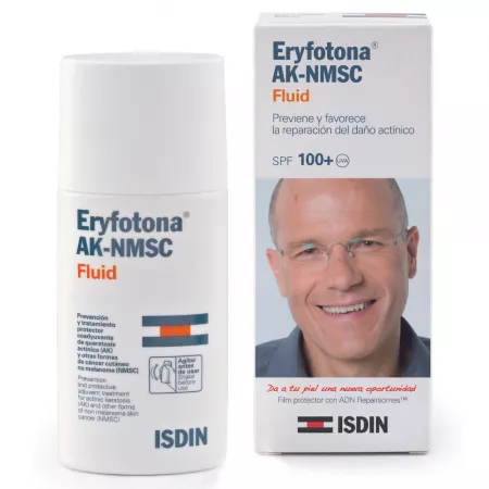 Protecție solară - ISDIN Fluid cu SPF 100+ Eryfotona Ak-NMSC * 50 ml, clinicafarm.ro